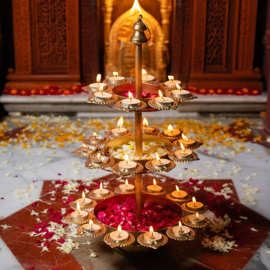 Exquisite Layer Diya Urli Stand