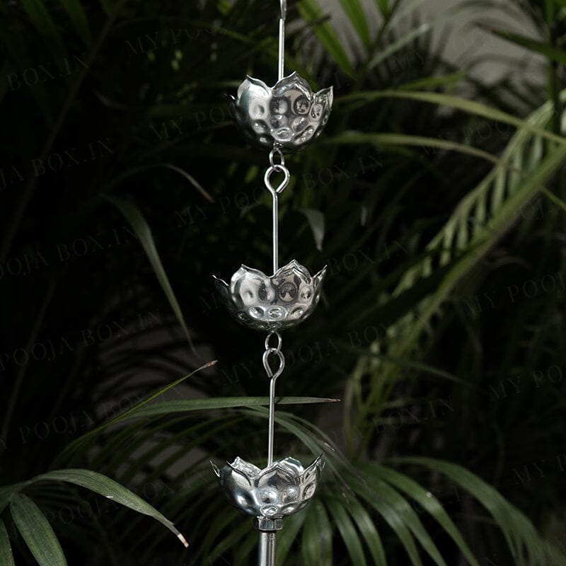 Silver Finish Lotus Hanging Fumer