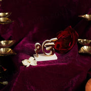 Sikh Religious Symbol EK Onkar Gold Plated Marble Car Idol