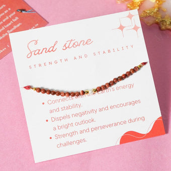 Sand Stone Healing Crystal Rakhi