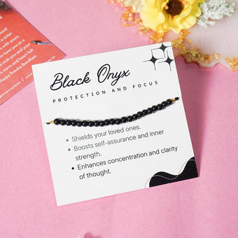Black Onyx Healing Crystal Rakhi