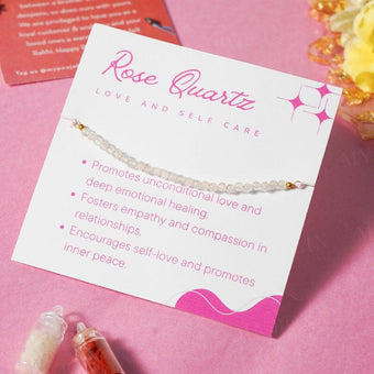 Rose Quartz Healing Crystal Rakhi