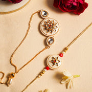 Pearl Drop Meenakari Bhaiya Bhabhi Rakhi