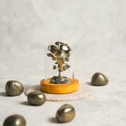 Pyrite Tree Healing Crystal Glass Showpiece