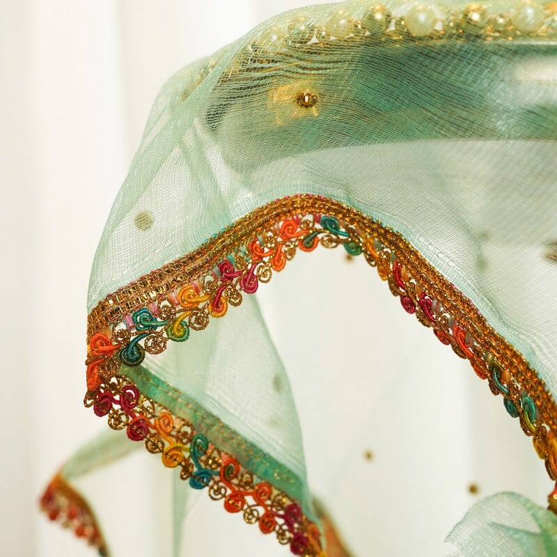 Prismatic Mint Green Thali Cover