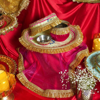 Noora Jahan Karwa Chauth Thali Set with Cover