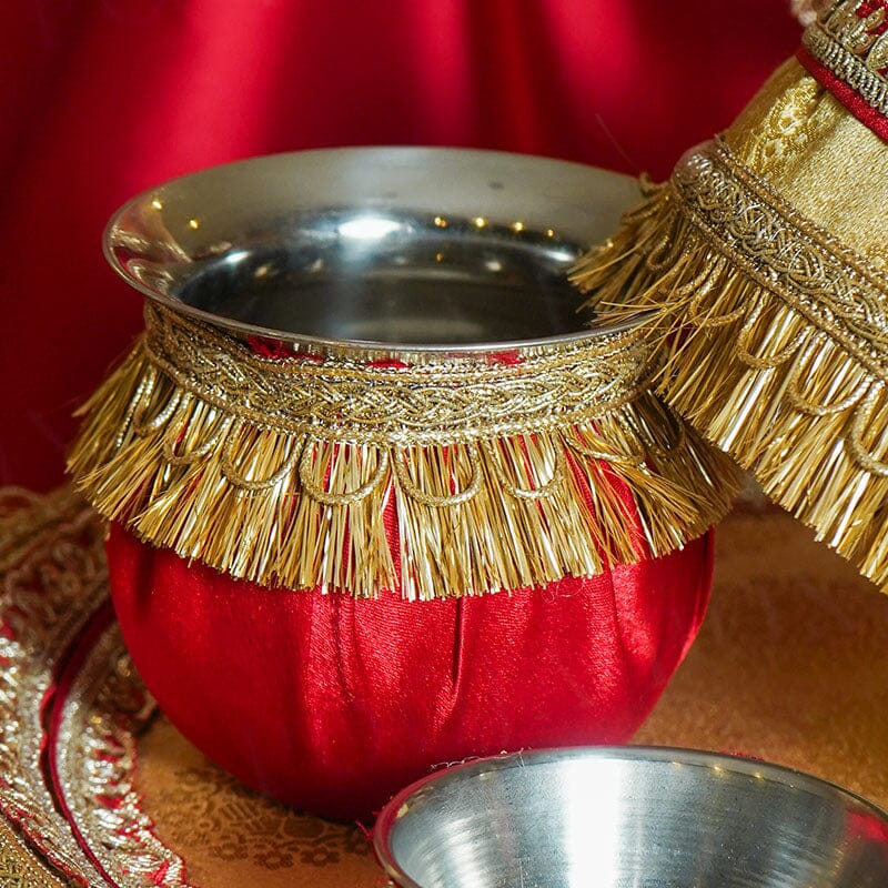 Sakhi Suhag Karwa Chauth Thali Set with Cover