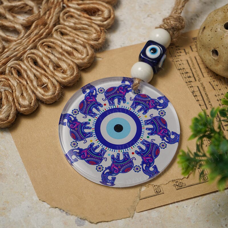 Feng Shui Elephant Jute Evil Eye Hanging