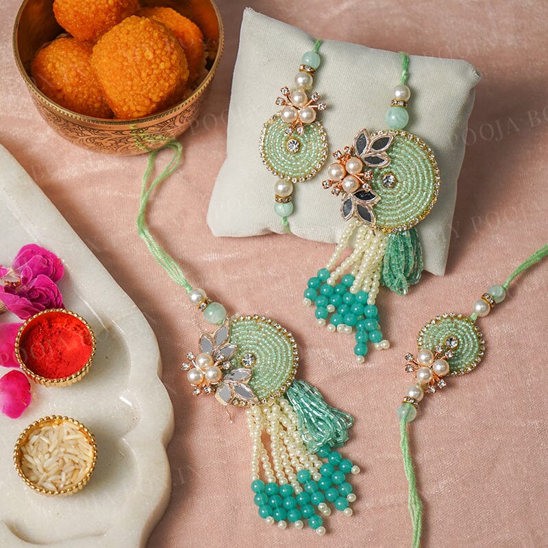 Garden Grace Green Bhaiya Bhabhi Rakhi