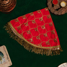 Royal Satin Gota Thali Cover