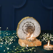 Agate Gayatri Mantra Showpiece For Home Decor Car Idol