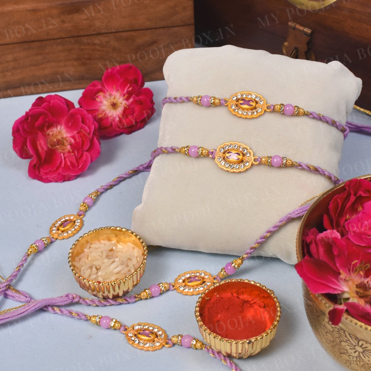 Gold Jewel Shine Bhaiya Rakhi