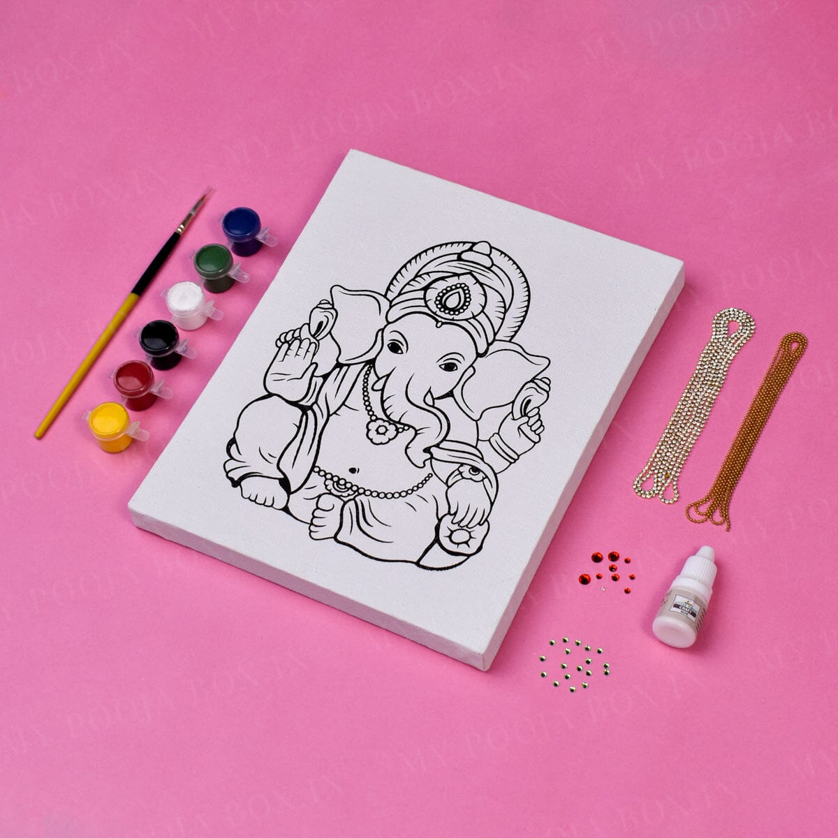 DIY Ganesha Canvas Paint & Decorative Kit