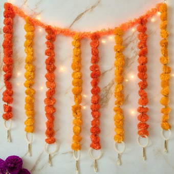 Incredible Floral Yellow Orange Backdrop Decoration