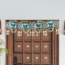 Blue Evil Eye Floral Door Hanging Toran/ Bandhanwar