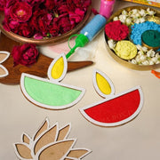DIY Diya Pattern Rangoli Design Stencil 6