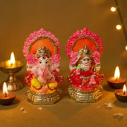 4INCH Clay Laxmi Ganesh Idol (Eco-Friendly)