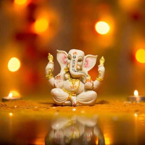 Elegant Handmade Marble Ganesha Statue