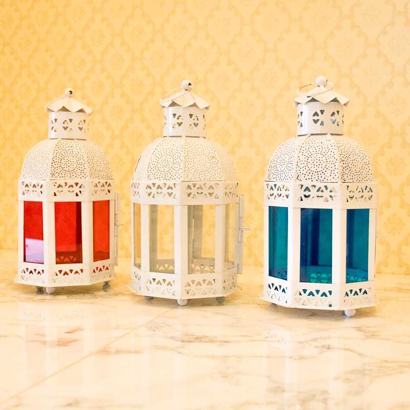 Beautiful Moroccan Hanging Lighting Lantern/Lamp (Set of 3)