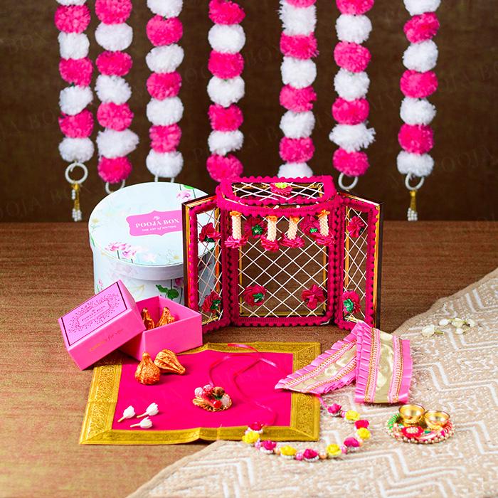 Ganpati Pooja Essentials Pink Hamper