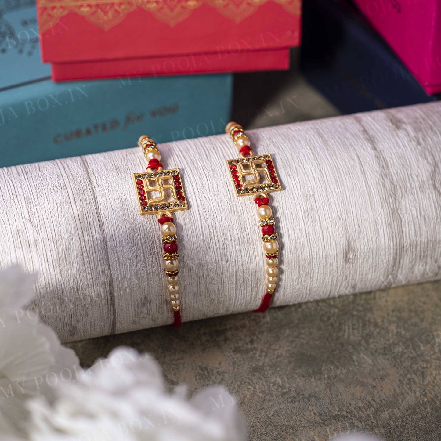 Swastik Auspicious Rakhi (Set of 2)