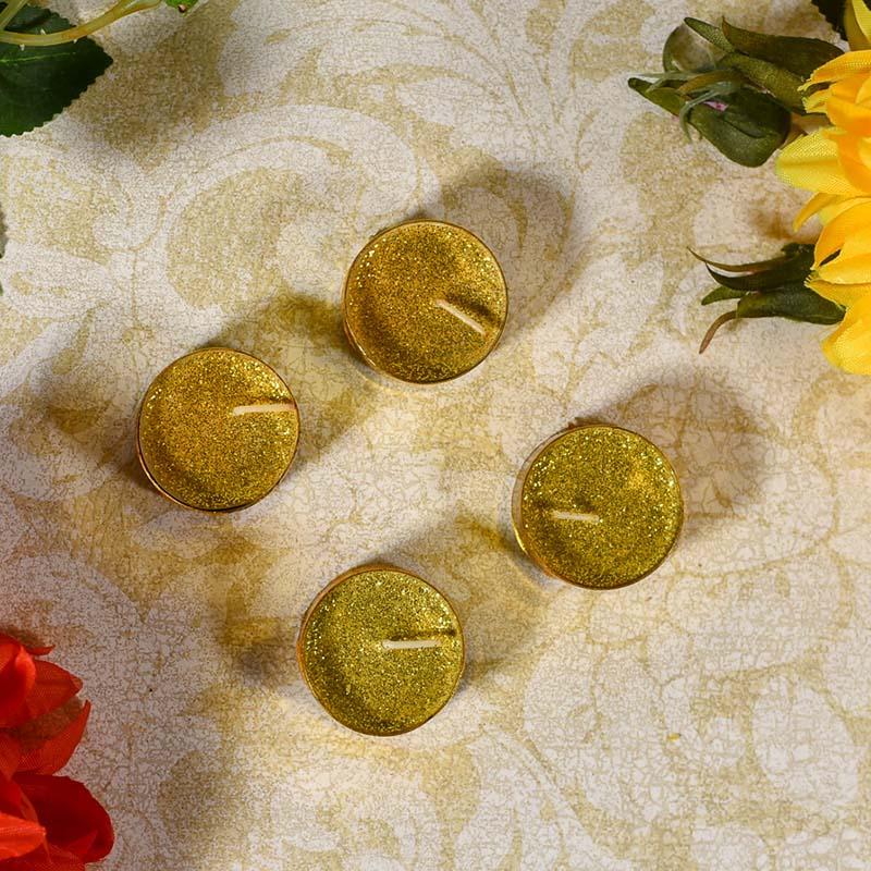 Dazzling Golden Candle (Set of 4)