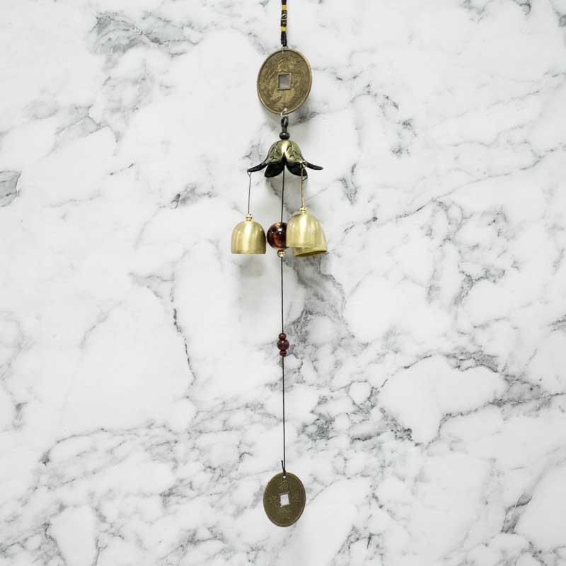 Feng Shui Golden Coin Bell Flower Wind Chime