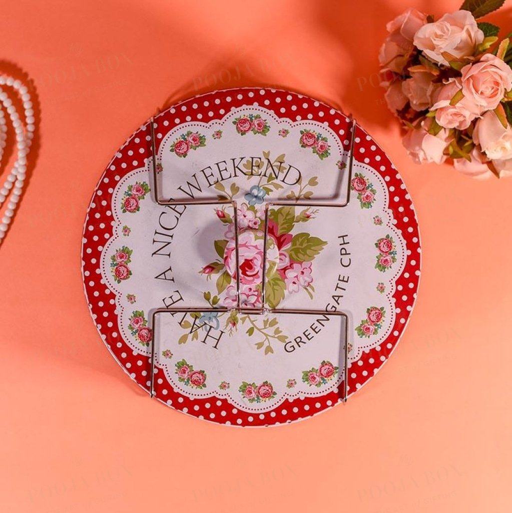 Vintage Polka Cake Box Crockery