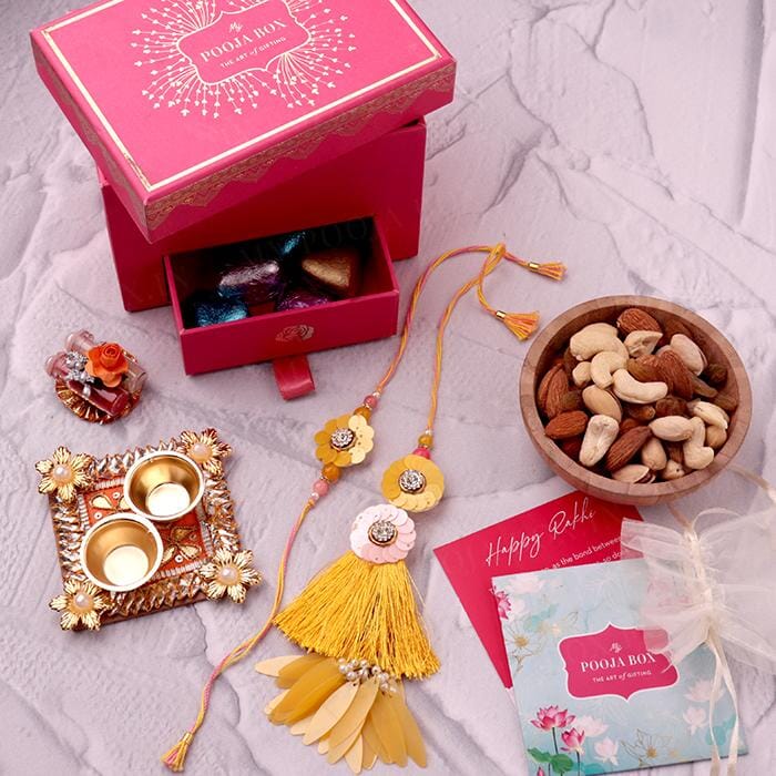 Bhaiya Bhabhi Rakhi gift set combo