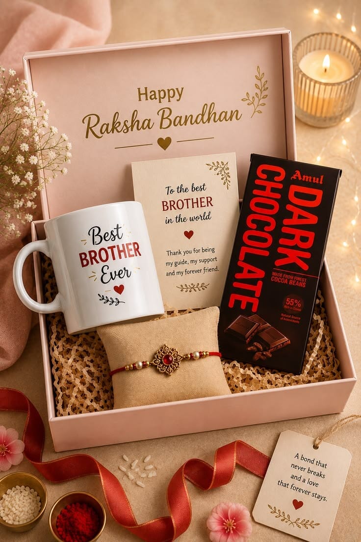 Rakhi sets and gift hampers for Bhaiya-Bhabhi