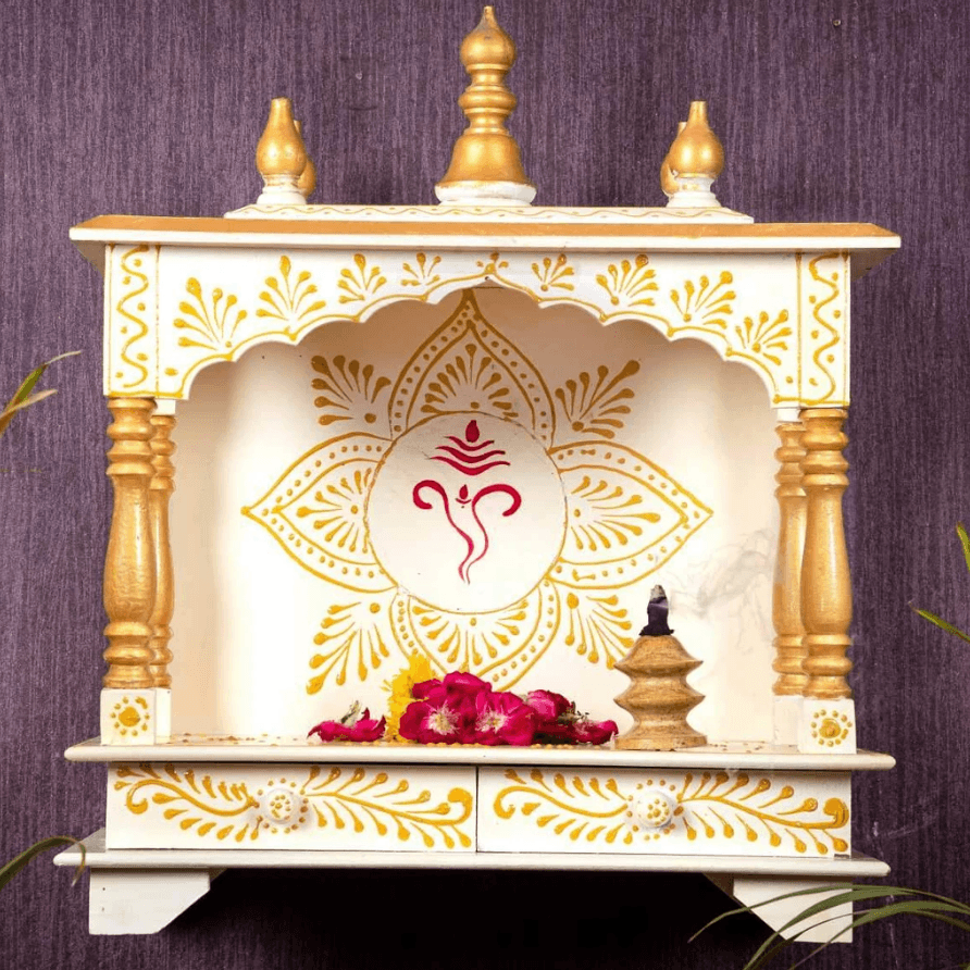 wooden pooja mandir designs for home