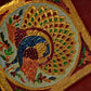 Peacock Golden Design Pooja Chowki