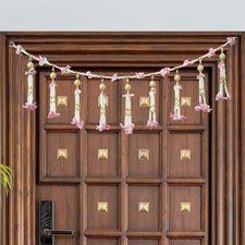 Pink Blushing Petal Door Hanging Toran/ Bandhanwar