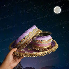 Lavender Aisha Karwa Chauth Thali Set