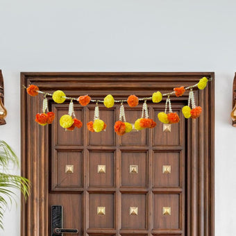 Orange And Yellow Marigold Door Hanging Toran/Bandhanwar