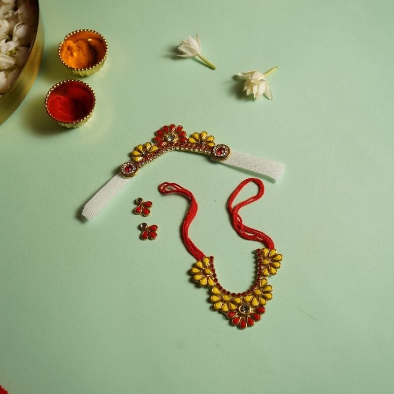 Graceful Floral Laddu Gopal Jewellery