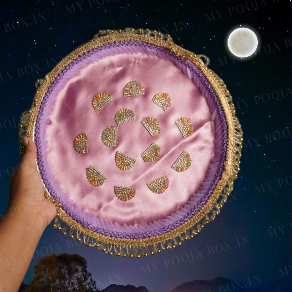 Lavender Aisha Karwa Chauth Thali Set