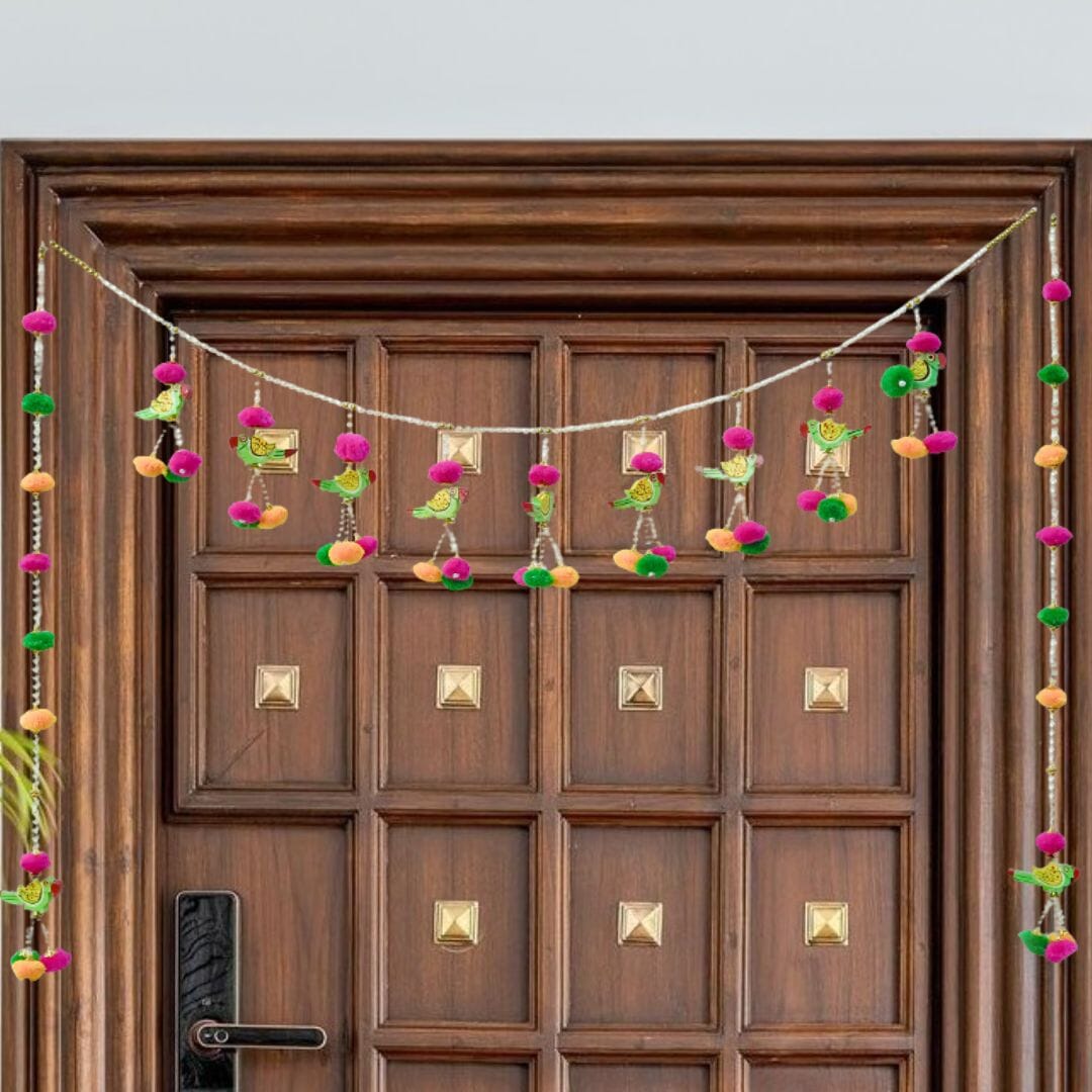 Handmade Parrot Bandanwar Door Hanging