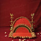 Handcrafted Red Elegant Singhasan