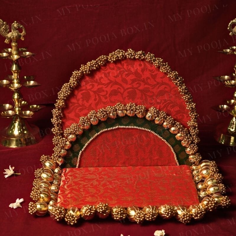 Handcrafted Red Elegant Singhasan