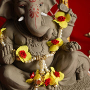 Adjustable Red & Yellow Floral Beaded Garland