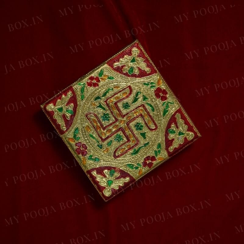 Swastik Design Pooja Chowki
