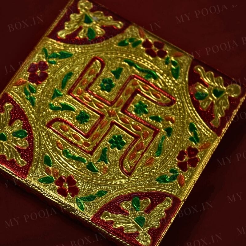 Swastik Design Pooja Chowki