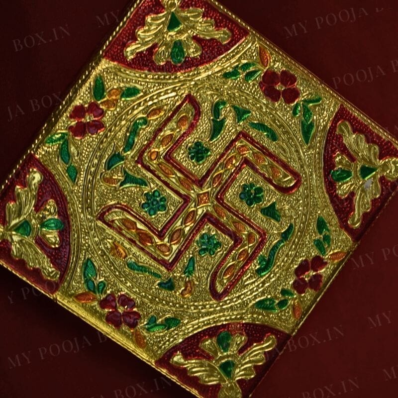 Swastik Design Pooja Chowki