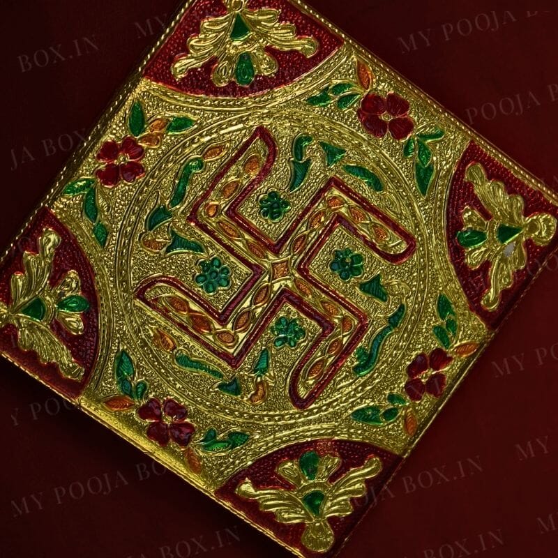 Swastik Design Pooja Chowki