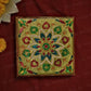 Peacock Golden Design Pooja Chowki