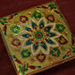 Peacock Golden Design Pooja Chowki