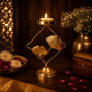 Luxury leaf T-light holder with intricate leaf-inspired decorative design