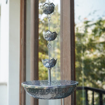 Silver Finish Lotus Hanging Fumer