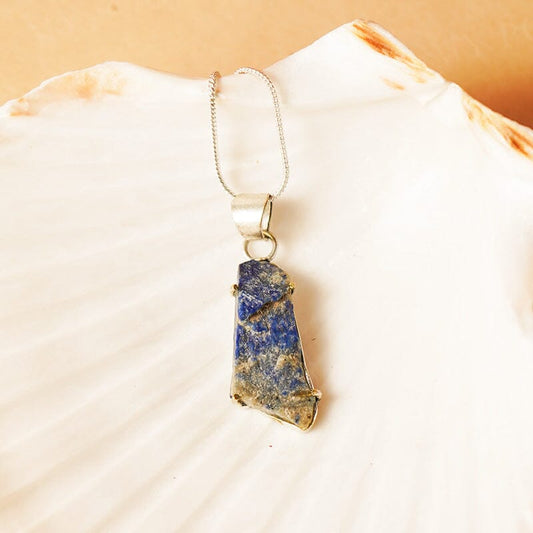 Sterling Silver Lapis lazuli Crystal Pendant